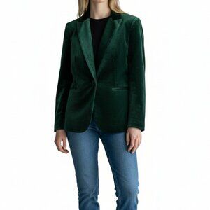 J. Crew Velvet One Button Blazer